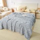 100%コットンの三層ガーゼブランケット、幾何学模様のタオルキルト、菱形の花柄織りジャカード模様のコットンガーゼスローブランケット、ソファブランケット、夏用クーリングキルト、柔らかく薄い、全シーズンに適しています
