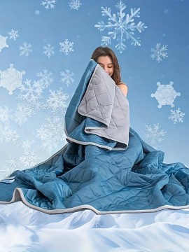 暑い寝方の人のための超柔らかい冷却ブランケット - 軽量で通気性があり、ミンティな新鮮さで両面使えます - 夏の暑さを和らげるのに最適な昼寝用冷却枕、暑い寝方の人のための冷却シーツ