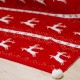 ユーレタイドの居心地、クリスマスのトナカイフリーススロー毛布 - ソフトで暖かく、アレルギーフレンドリー、ソファ、ベッド、車用 | 洗濯機洗い可能、耐久性に優れた | ポンポン付きのフェスティブグリーン