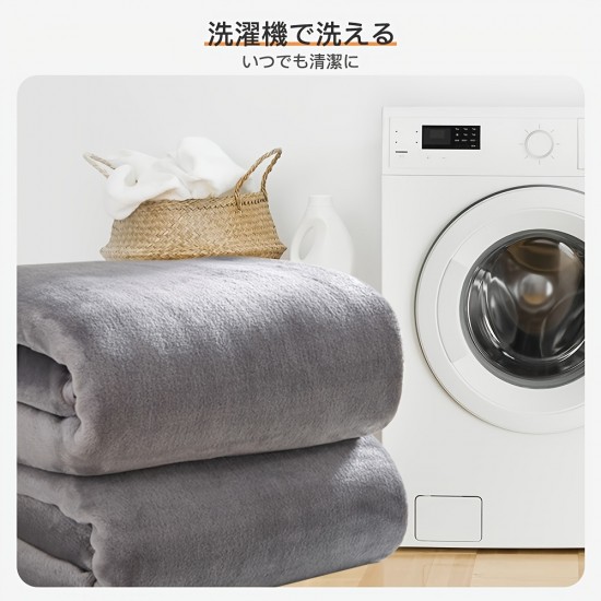 高級超柔らかいフランネルブランケット（無地）- 快適で暖かく、軽量＆静電気防止 | オールシーズン、オフィス昼寝＆寒い天気に最適 | 洗濯機で洗える、複数のサイズで利用可能