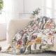花柄のペイズリー柄のスローブランケット：78.7インチ x 90.5インチ（200cm x 230cm）- 多機能、洗濯機で洗える、リバーシブル、全シーズンに適しています