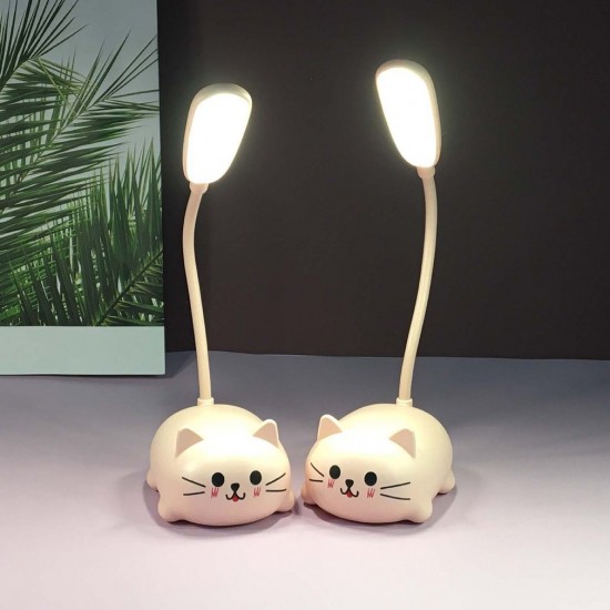調整可能なキュートな漫画猫のデスクランプ。USB充電機能と目の保護のための温かみのある白色光を備えています。誕生日プレゼント、記念日のギフト、バレンタインデーのサプライズに最適です。