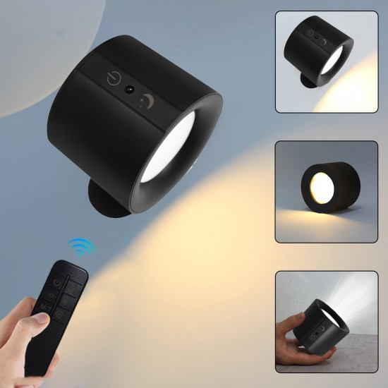 1PC LED 磁気式キャビネット下照明、360°回転可能、両面照明、タッチコントロールとリモコン、USB充電、調光可能、読書、キャビネット、寝室、リビングルーム、屋内使用 - プラスチック素材、LED光源、充電式リチウム電池、≤36V動作電圧