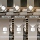 1PC LED 磁気式キャビネット下照明、360°回転可能、両面照明、タッチコントロールとリモコン、USB充電、調光可能、読書、キャビネット、寝室、リビングルーム、屋内使用 - プラスチック素材、LED光源、充電式リチウム電池、≤36V動作電圧