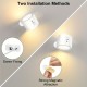 1PC LED 磁気式キャビネット下照明、360°回転可能、両面照明、タッチコントロールとリモコン、USB充電、調光可能、読書、キャビネット、寝室、リビングルーム、屋内使用 - プラスチック素材、LED光源、充電式リチウム電池、≤36V動作電圧