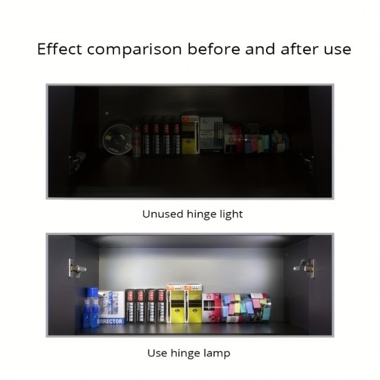 10個セットRGBライトミーLEDヒンジライト、タッチ起動自動キャビネット照明、高さ調節可能、ワードローブ・バスルーム＆収納ドア用省エネモーションセンサー - ライトグレープラスチック、自動ドアライト | スリークな自動ライト | 高輝度LED