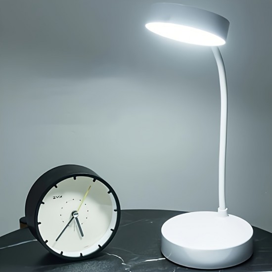 モダンなUSBプラグイン式伸縮デスクランプ、ボタン式LEDデスク照明、プラスチックベース、リビングルーム寝室に最適な装飾、バッテリー不要、ハロウィーン、バレンタインデー、誕生日、クリスマスプレゼントに最適なUSB給電