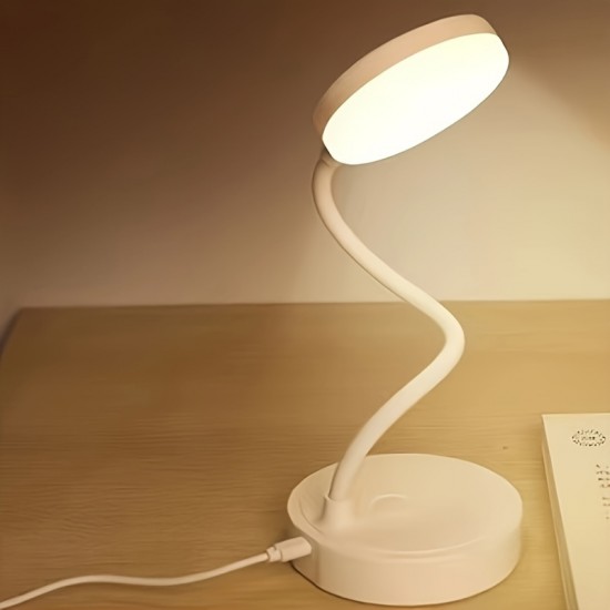 モダンなUSBプラグイン式伸縮デスクランプ、ボタン式LEDデスク照明、プラスチックベース、リビングルーム寝室に最適な装飾、バッテリー不要、ハロウィーン、バレンタインデー、誕生日、クリスマスプレゼントに最適なUSB給電