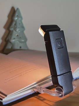 1個の調光可能なLEDクリップ式読書ライト、USB充電式、タッチコントロール、暖白色、目の保護テーブルランプ、屋内用、200mAhバッテリー、研磨仕上げ