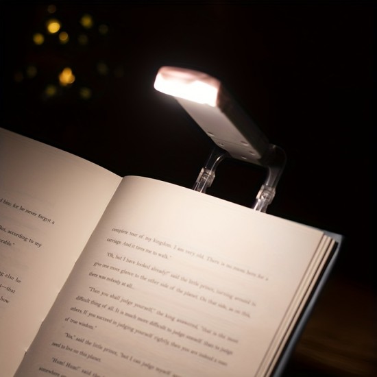 1個の調光可能なLEDクリップ式読書ライト、USB充電式、タッチコントロール、暖白色、目の保護テーブルランプ、屋内用、200mAhバッテリー、研磨仕上げ