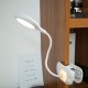 タッチコントロール付きの充電式LEDクリップ式デスクランプ、調光機能、USB充電、2000mAhリチウムバッテリー、ベッドルームの読書用に目に優しいソフトライト、家庭用 - ポリッシュプラスチック仕上げ