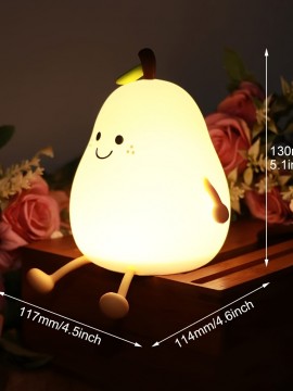 愛らしいスマイルペアLEDナイトライト - タッチコントロール、USB充電式、調光可能なシリコン製ベッドサイドランプで居心地の良い寝室の雰囲気を演出