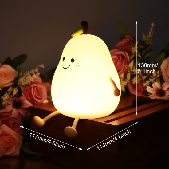 愛らしいスマイルペアLEDナイトライト - タッチコントロール、USB充電式、調光可能なシリコン製ベッドサイドランプで居心地の良い寝室の雰囲気を演出