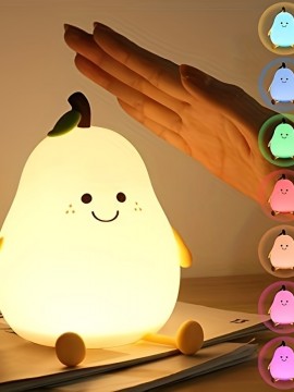 愛らしいスマイルペアLEDナイトライト - タッチコントロール、USB充電式、調光可能なシリコン製ベッドサイドランプで居心地の良い寝室の雰囲気を演出