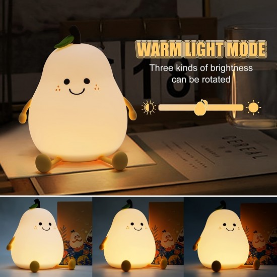 愛らしいスマイルペアLEDナイトライト - タッチコントロール、USB充電式、調光可能なシリコン製ベッドサイドランプで居心地の良い寝室の雰囲気を演出