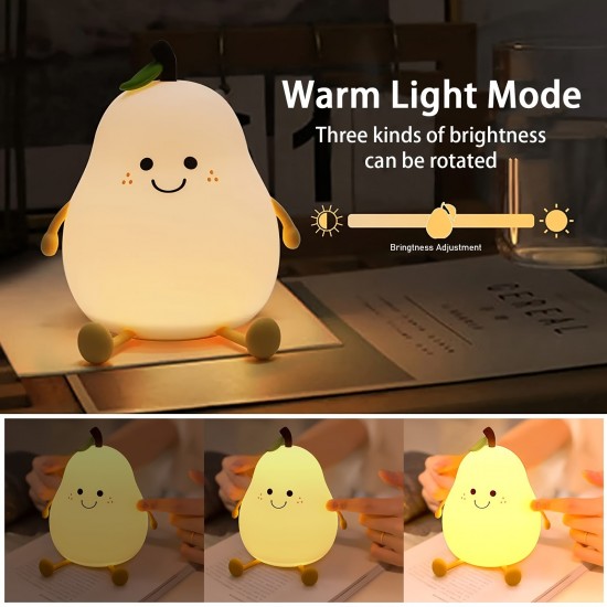 愛らしいスマイルペアLEDナイトライト - タッチコントロール、USB充電式、調光可能なシリコン製ベッドサイドランプで居心地の良い寝室の雰囲気を演出