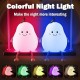 愛らしいスマイルペアLEDナイトライト - タッチコントロール、USB充電式、調光可能なシリコン製ベッドサイドランプで居心地の良い寝室の雰囲気を演出