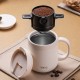 1pc ステンレス製折りたたみ式コーヒーフィルターファンネル - ポータブル未充電ハンドヘルドコーヒーフィルターカップ、耳掛けデザイン付き、簡単なポーリングとクリーニングに最適