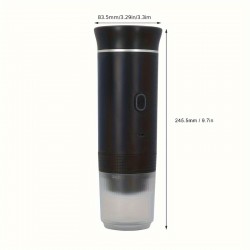 ポータブル電動エスプレッソメーカー、加熱機能付き、USB充電、ポンプタイプデザイン、キャンプ、ハイキング、アドベンチャーに適しています。