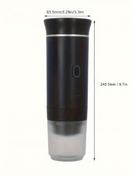 ポータブル電動エスプレッソメーカー、加熱機能付き、USB充電、ポンプタイプデザイン、キャンプ、ハイキング、アドベンチャーに適しています。