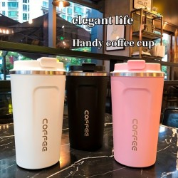 ステンレス製コーヒーカップ - 携帯用、高級感、RVキッチン、オフィス、家庭＆アウトドア旅行に最適 - コーヒー愛好家への完璧なギフト、水カップ、電気不要