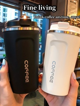 ステンレス製コーヒーカップ - 携帯用、高級感、RVキッチン、オフィス、家庭＆アウトドア旅行に最適 - コーヒー愛好家への完璧なギフト、水カップ、電気不要