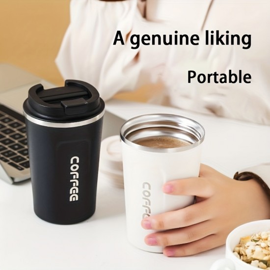 ステンレス製コーヒーカップ - 携帯用、高級感、RVキッチン、オフィス、家庭＆アウトドア旅行に最適 - コーヒー愛好家への完璧なギフト、水カップ、電気不要