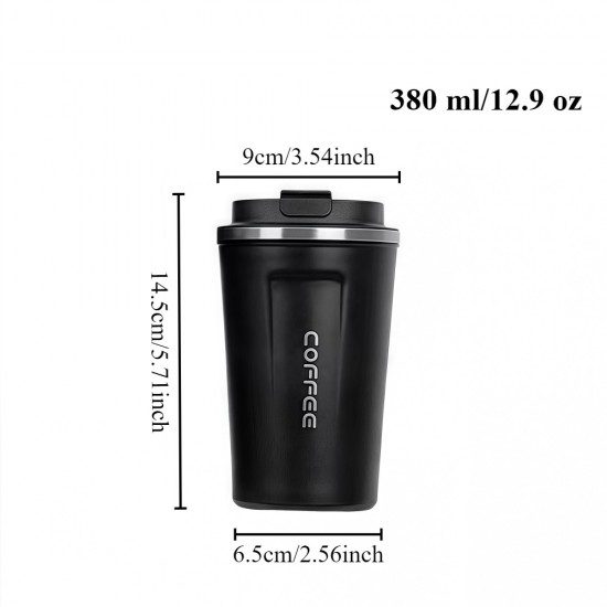 ステンレス製コーヒーカップ - 携帯用、高級感、RVキッチン、オフィス、家庭＆アウトドア旅行に最適 - コーヒー愛好家への完璧なギフト、水カップ、電気不要
