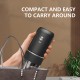 USB充電式コーヒーグラインダー - 調節可能、静音のエレクトリック豆＆スパイスミル エスプレッソ・ドリップコーヒーなどに - ブラック＆ホワイトオプション 透明ガラスボディ＆ステンレス製研削機構 コーヒービーンズグラインダー