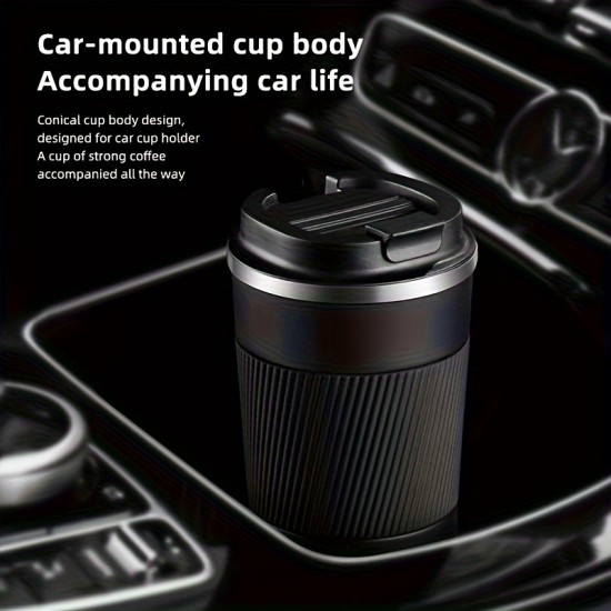 1個 保温コーヒーメーカー、車のカップホルダーにフィット、気密防漏、ハロウィンギフト、冷たい/熱い飲み物用、車/家/オフィス/パーティー用コーヒートラベルマグ