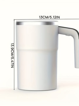 自動搖動コーヒーマグ - ステンレススチールアップグレード、USB充電式、耐久性のあるプラスチック、コーヒー、ミルク、ココアに多目的 (コーヒーマグ | モダンなコーヒーマグ | 耐久性のあるコーヒーマグ)