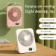 超薄型壁掛けデスクトップファン - ポータブル、USB充電、180°調整可能、家庭やオフィスでの使用に長持ちするバッテリー、オフィス必需品 | モダンな美観 | 調整可能なファン角度、デスクファン