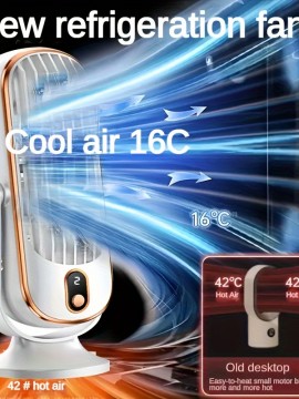 デュアルモーター付きポータブルエアコンファン、5段階冷却、720°サラウンドブロワー、USB充電式、大容量バッテリー、オフィス・旅行・キャンプ＆屋外RV使用に最適 - 感謝祭、ハロウィーン、クリスマスの完璧なギフト