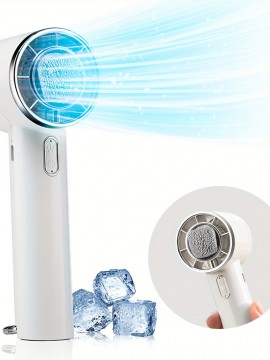 ハンディファン 冷却プレート搭載 携帯扇風機 冷感 手持ち扇風機 ハンディ扇風機 5段階風力調節 長時間稼働 超軽量 静音 クーラー機能 ミニ扇風機 小型扇風機 ミニファン 熱中症対策 USB充電式 小型 卓上 カラビナ付き ホワイト