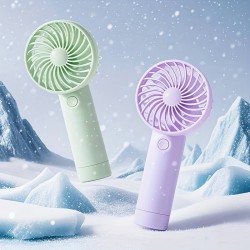 携帯用USB充電式ミニファン、3段階調節可能な冷却機能、ベッドルーム・オフィス・アウトドア使用に適したコンパクトデザイン - ピンク