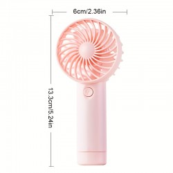 携帯用USB充電式ミニファン、3段階調節可能な冷却機能、ベッドルーム・オフィス・アウトドア使用に適したコンパクトデザイン - ピンク