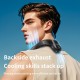 アップグレードされたネックエアコン、超軽量ポータブルネックファン充電式、個人用冷却デバイスネックファン、冷却、ファン3段階調節可能、USB5200mAhバッテリー駆動、キッチン・フィットネス・旅行・キャンプ用LEDデジタルディスプレイハンズフリーファン