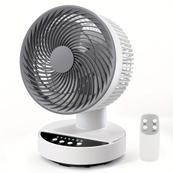 扇風機 サーキュレーター 兼用[節電対策・パワフル]DCモーター 静音 せんぷうき扇風機 卓上 小型 リビング 省エネ 上下調節 左右自動首振り 25畳 4段階風量 リモコン付き 1-7Hタイマー機能付き 換気 空気循環 部屋干し 冷房/暖房
