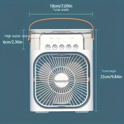 USB電源のポータブルテーブルファン、ミストスプレー付き、プラスチック製、低電圧動作、家庭用にバッテリー不要