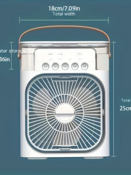 USB電源のポータブルテーブルファン、ミストスプレー付き、プラスチック製、低電圧動作、家庭用にバッテリー不要