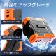 デジタルディスプレイ付きポータブルクリップオンファン - 調整可能なウエストファン、3スピード、USB充電式、長持ちのバッテリー、屋外作業場に最適、ミニサイズのパワーバンク機能と警告ライト付き