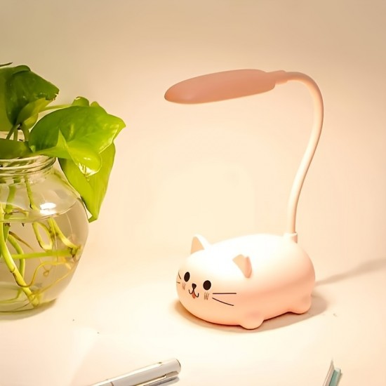 調整可能なキュートな漫画猫のデスクランプ。USB充電機能と目の保護のための温かみのある白色光を備えています。誕生日プレゼント、記念日のギフト、バレンタインデーのサプライズに最適です。