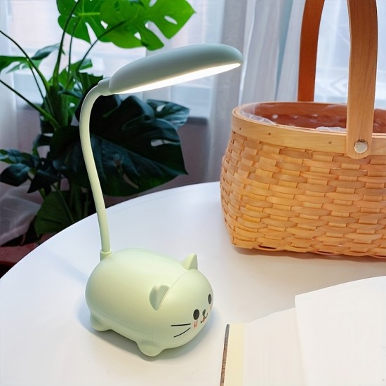 調整可能なキュートな漫画猫のデスクランプ。USB充電機能と目の保護のための温かみのある白色光を備えています。誕生日プレゼント、記念日のギフト、バレンタインデーのサプライズに最適です。